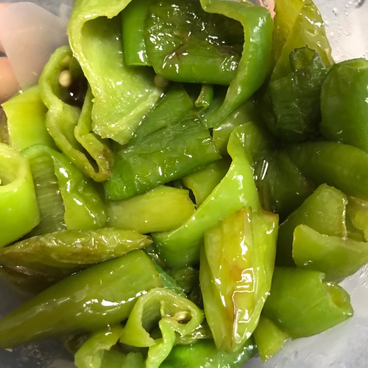 めんつゆで!福耳とうがらしの揚げびたし